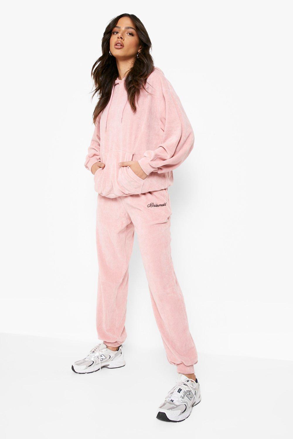 Velour Bridesmaid Hoodie Jogger Tracksuit